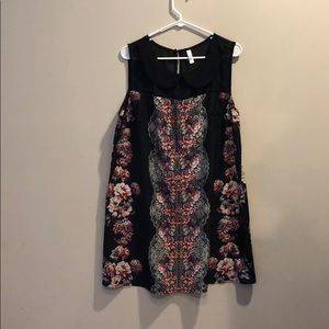 Black, floral dress